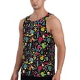 thumbnail image 2 of Picia Colorful Geometric Figures Printed Men’s Performance Tank, Men's Workout Tank Top Moisture-Wicking Tank Top Muscle tee, Breathable Workout Shirt-XX-Large, 2 of 7