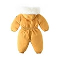 thumbnail image 4 of Newborn Snowsuit Baby's Romper Jumpsuit Winter Coats Warm Down Coat Cute Padded Windproof Onesie for Infant Girls Boys Orange 4-5 Years, 4 of 7