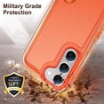 thumbnail image 6 of for Samsung Galaxy S23 Case, Samsung S23 Phone Case with Built in Kickstand, Shockproof/Dustproof/Drop Proof Military Grade Protective Cover for Galaxy S23 5G (Clear/Orange), 6 of 16