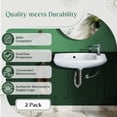 thumbnail image 4 of Renovators Supply Edgewood Small Wall Mount Bathroom Sink 20 in. White Ceramic Rectangular Sink w/Overflow and Single Faucet Hole, Pack of 2, 4 of 15
