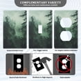 thumbnail image 3 of Yayeee Toggle Light Switch Wall Plate 1-Gang 4.5"x2.7" Home Decorative Outlet Cover, Green Forest, 3 of 7