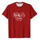 thumbnail image 4 of Blusas de Manga Corta para las Mujeres Imprimir Cuello Redondo, Camiseta Casual para Primavera Verano Diario, 4 of 4