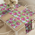 thumbnail image 2 of Ambesonne Aloha Table Runner & Placemats, Hand-drawn Summer Pattern, Placemat 4 pcs + Runner 14"x72", Apple Green Pale Blue, 2 of 2
