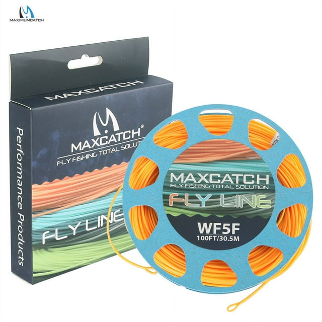 1-8wt Weight Forward Floating Fly Fishing Line 100FT Multi Color Fly Line Orange WF3F