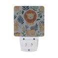 thumbnail image 2 of WOBOGO Lovely Lion LED Night Light 2 Pcs Set 0.5 Watt Wall Plug in Dusk to Dawn Automatic Switch Soft White Light, 2 of 7