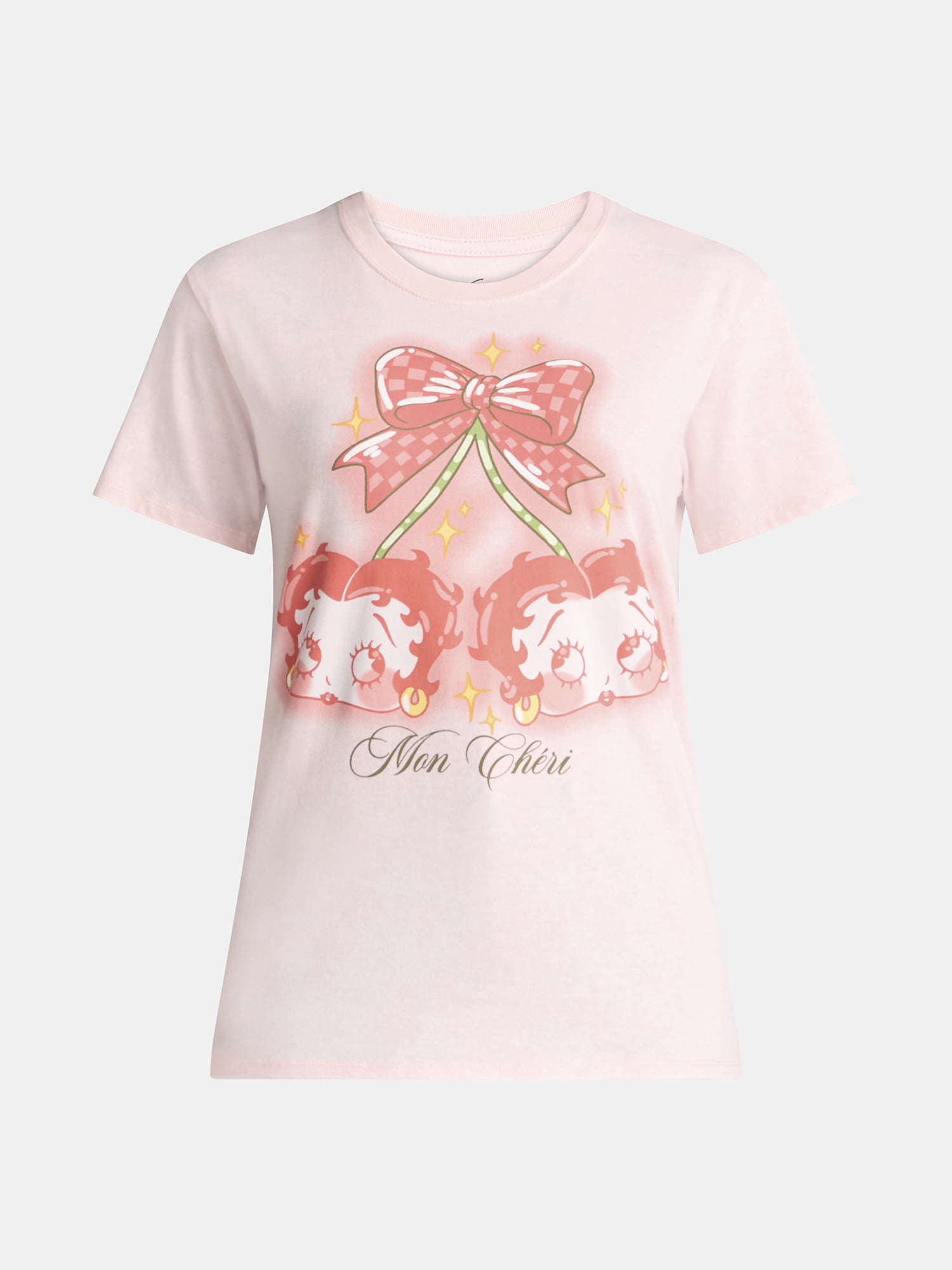 Betty Boop Women's Graphic Tee with Short Sleeves, Sizes XXS-XXL