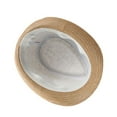 thumbnail image 5 of Unisex Gangster Cap Beach Cowboy Fedora Hat Sun Hat Straw Panama Cap Jazz Dress Hat BEIGE, 5 of 8