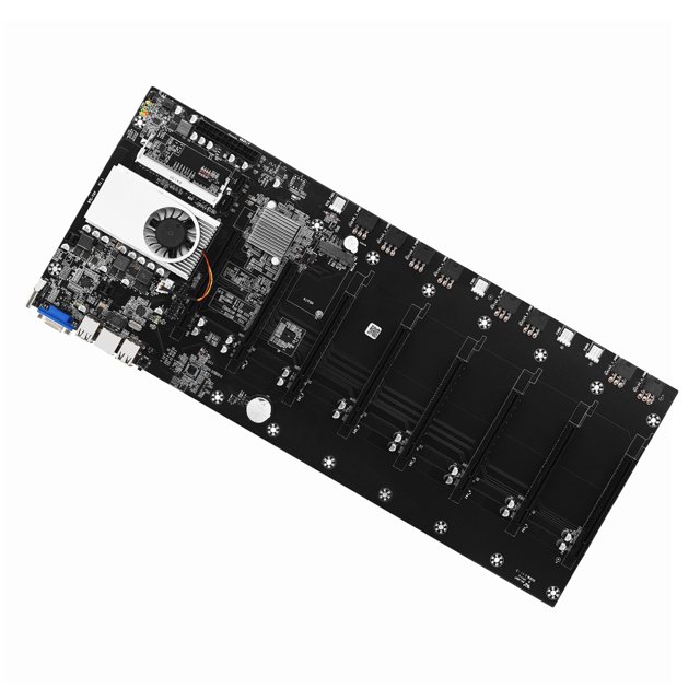 Cateissary BTC-37 Miner Motherboard CPU Set 8 Ranura para tarjeta de video Memoria DDR3 Interfaz VGA integrada Bajo consumo de energía Electrónica miscelánea