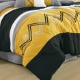 thumbnail image 3 of Chezmoi Collection 7-Piece Turmeric/Black/Silver Gray/White Modern Stripe Zigzag Embroidery Comforter Set, California King, 3 of 9