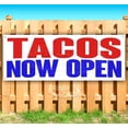 thumbnail image 1 of Tacos Now Open 13 oz Vinyl Banner With Metal Grommets, 1 of 4