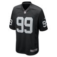 thumbnail image 2 of Men's Nike Nesta Jade Silvera  Black Las Vegas Raiders Team Game Jersey, 2 of 6