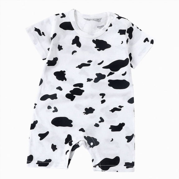 UAYOTSE Summer Newborn Boy 6-12M 12-18M Romper Short Sleeve Cotton One Piece Bodysuit,Sizes 12-18 Months