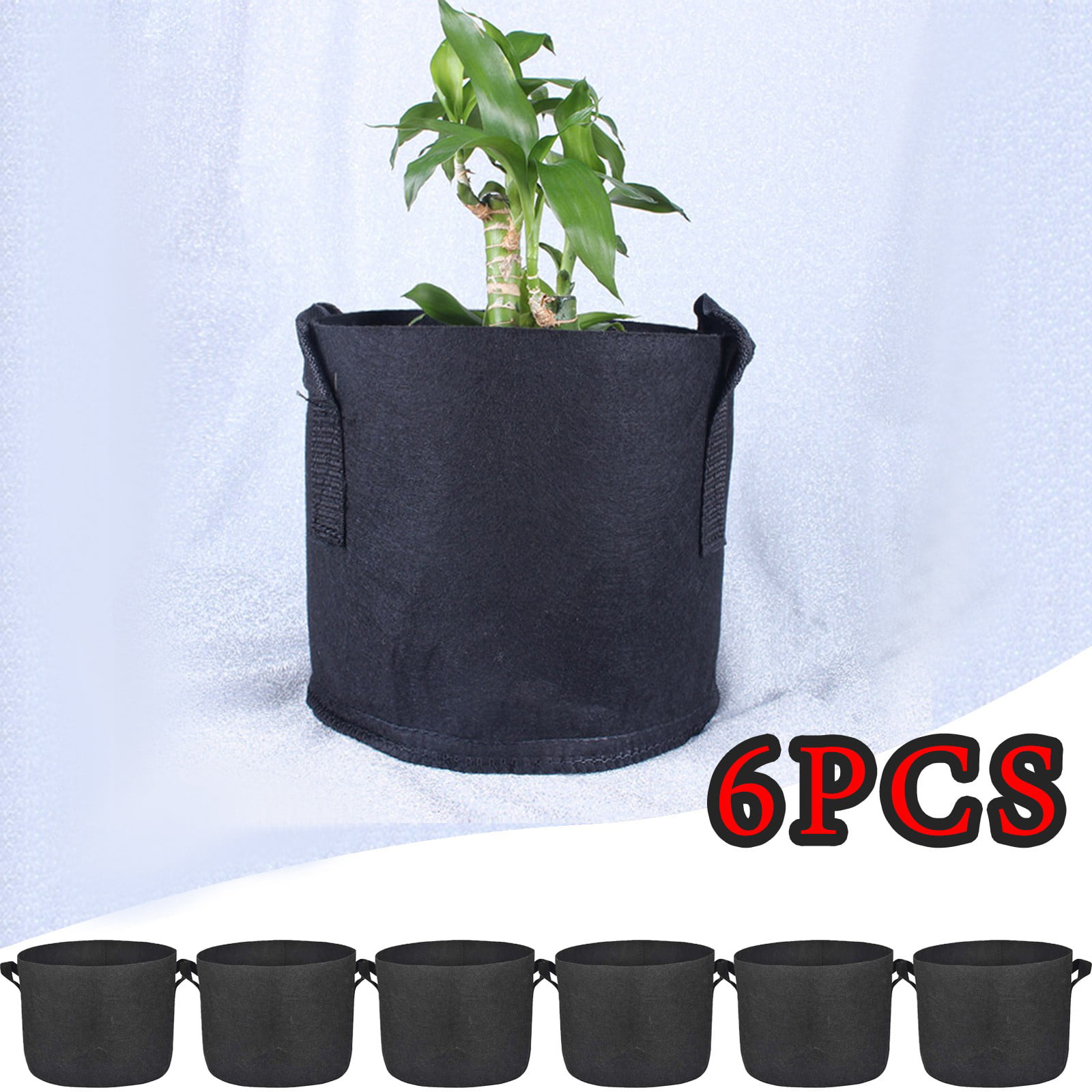 Round Fabric Pots Plant Pouch Root Container Grow Bag Aeration Pot Container 