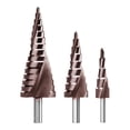 thumbnail image 1 of Step Drill Bit Set, 3Pcs Titanium Step Drill Bits, B, 1 of 5