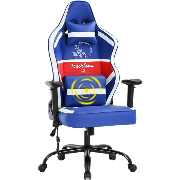 BIGZZIA Fauteuil gamer - Chaise Gaming - Siège de Bureau Réglable Pivotant  Gaming Racing-avec coussin et dossier inclinable Noir et Vert