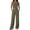 Dark Green, variant on Womens 2 Piece Sets Sleeveless Crop Tank Tops With Wide Leg Pants Casual Summer Linen Sets 2026 M
