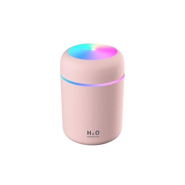 Mini humidificador WEIHJMXG 300 ml rosa con función de luz nocturna y Apagado automático