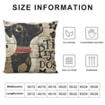 thumbnail image 5 of YINGXI  Art Cute Animal Pet Dog Shadow Pattern Throw Pillow Covers Retro Wooden Background with Inspirational Quote Cushion Cover Home Decor (Vintage Pet Dog) 20x20in, 5 of 5