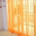thumbnail image 2 of OTEMRCLOC Traditional Orange Solid Print Rod Pocket Sheer Kitchen Curtains, 7.48" x 10.63" (2 Panels), 2 of 5