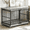 Gray, variant on Fowroa Dog Crate Furniture Heavy Duty 2-Door 48" Furniture Style Crate for Dogs with Caster Wheels,Gray