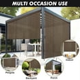 thumbnail image 7 of NAWAY 8'W x 8'H Cordless Outdoor Roller Shades,220 GSM HDPE Fabric,90% UV Protection Exterior Roll up Blinds for Porch,Gazebo,Balcony,Coffee Brown, 7 of 7