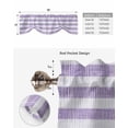 thumbnail image 5 of Tie Up Valance Curtain for Kitchen, Farm Purple Beige Stripe on Vintage Linen Rod Pocket Short Curtains Adjustable Tie-Up Shade Valances, Abstract Art Window Treatment for Bathroom Living Room Bedroom, 5 of 7
