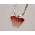 thumbnail image 2 of Butterfly Crystal Choker Necklace Silver Tone Carnelian Pendant Necklace, 2 of 5