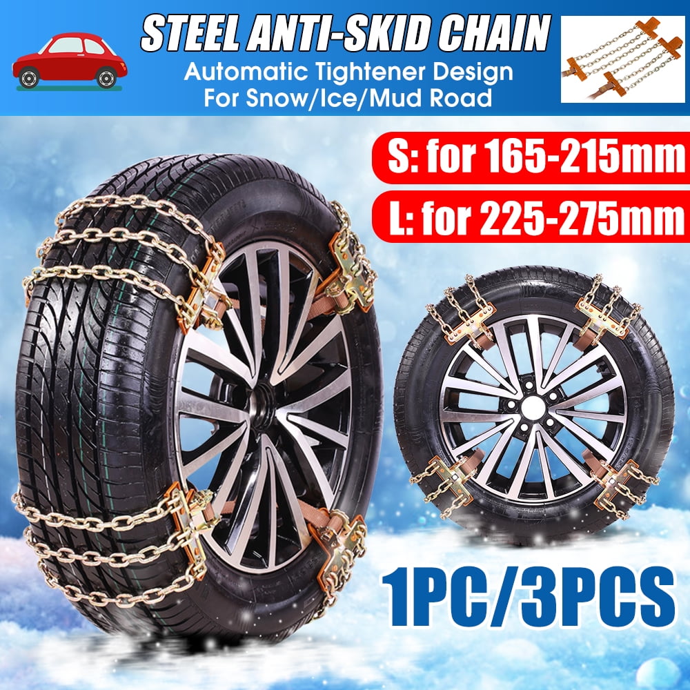 1Pc / 3Pcs Car Tire Chain Universial Vehicle Wheel Chains Antiskid