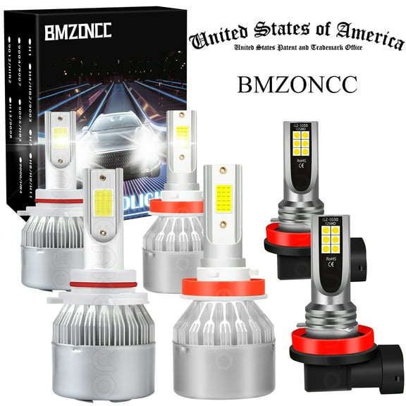 6000K For Honda Accord 2013 2014 2015 Combo LED Headlight Kit High Low Fog Bulbs