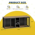 thumbnail image 5 of Large Dog Crate Furniture for 2 Dogs, Linor 79.5'' All Steel Frame Dog Kennel Furniture with Adjustable Shelves, Heavy Sturdy Dog Kennel for Small Medium Large Dog, Indoor Double Dog Cage, Black, 5 of 8