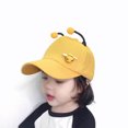 thumbnail image 3 of Tocado infantil de moda con diseño creativo de abeja, con antena de algodón y pelota saltarina (gorro de malla amarillo, ajustable, para niños de 3 a 9 años), 3 of 5