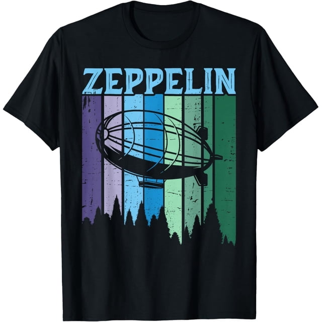 Retro Zeppelin Airship - Camiseta estilo 70 y 80 para hombre y mujer