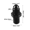 thumbnail image 4 of Unique Bargains Car Black 4AN Male to M10x1.25mm Male Fitting Adapter Flare Union Coupler Fuel Oil Line Hose End, 4 of 7
