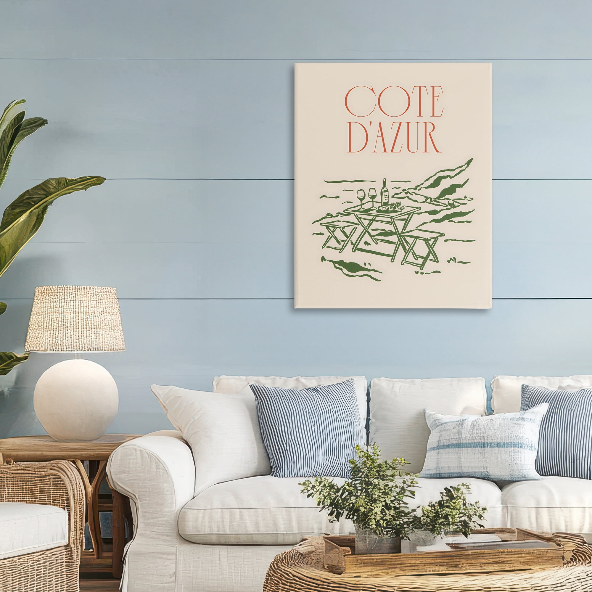 Stupell Industries Seaside Wine Picnic Canvas Wall Art, design by The Prints Vibe