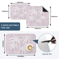 thumbnail image 5 of Palm Tree Dish Drying Mats for Kitchen Counter, Tropical Plant Coastal Summer Pink Absorbent Coffee Bar Mat with Non-slip Rubber Backed Quick Drying Dish Rack Pad 12"x16", 5 of 9