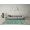 thumbnail image 3 of Ahgly Company Indoor Square Abstract Light Blue Modern Area Rugs, 8' Square, 3 of 4