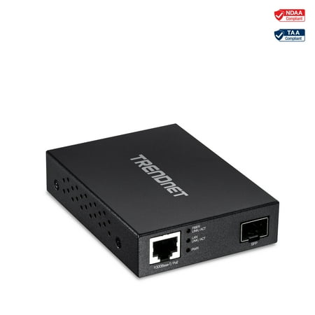 UPC: 0710931504743 | TRENDnet TFC-PGSFP Gigabit PoE PD SFP Fiber Media Converter