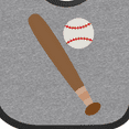 thumbnail image 4 of Inktastic Baseball Bat and Ball Boys or Girls Baby Bib, 4 of 4