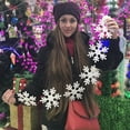 thumbnail image 5 of 1 Set Large Snowflakes White Snowflakes Christmas Decorative Hanging Ornaments Window Decor Winter Outdoor Decorations/ Christmas Snowflake Pendant 20Cm, 5 of 7