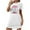 White, variant on Tnhcen Hilarious Halloween Sleepwear Plus Size Funny Cartoon Print Short Sleeve Dress Round Neck Stretchy Polyester Spandex S-2XL for Confident Comfort