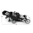 thumbnail image 4 of Foundations Gaggle Jamboree 6-Seat Folding Daycare Stroller with Canopies, Reclining Seats, Black, 4 of 8