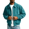 thumbnail image 2 of Gamivast Men's Corduroy Jackets Button Down Long Sleeve Shacket Tops Vintage Bomber Coat with Pocket Casual Fall Winter Outerwear Everyday Wear, 2 of 7