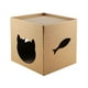 thumbnail image 1 of Scratch-Pad Cat Cardboard House: Fun Play & Home Decor for Cats, Ideal for Birthdays & Bunny Small Animals Hideout, 1 of 5