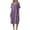 Purple, variant on Dvprdro Crewneck Short Sleeve Side Drawstring Tie Hem Side Pockets Loose A Line Maxi Dress for Women 2026 Summer Beach Casual Solid