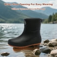 thumbnail image 3 of KFeng Waterproof Rubber Rain Boots,Women's Play Short Rain Boot,Black(7.5), 3 of 10