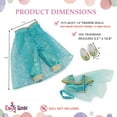 thumbnail image 6 of Emily Rose 14 Inch Doll Clothes | 5 Piece Jeweled Princess Jasmine Inspired Outfit for 14" Doll, Including Shoes! | Compatible with 14.5" Wellie Wishers and 14" Glitter Girls Dolls, 6 of 8