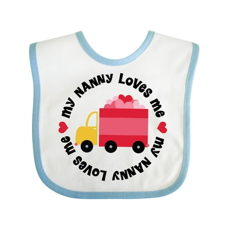 

Inktastic My Nanny Loves Me Gift Baby Boy or Baby Girl Bib