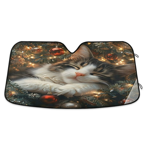 ALAZA Dream Cat Christmas Windshield Sun Shade Car Foldable Sun Visor Block UV Rays Protector 55"x27.6"