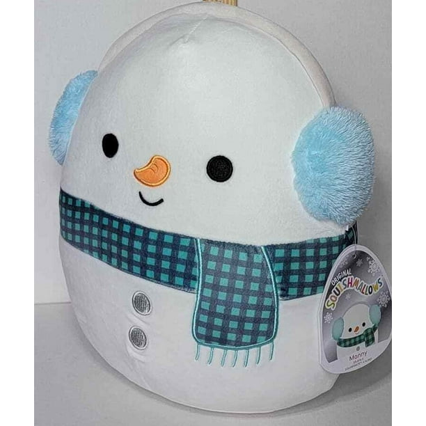 squishmallow 8 inch manny the snowman christmas plush toy