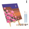 thumbnail image 4 of SharkTRUE Tulip Landscape Class Diy Digital Oil Painting Hand Painting Oil Home Decoration Coloring, 4 of 8